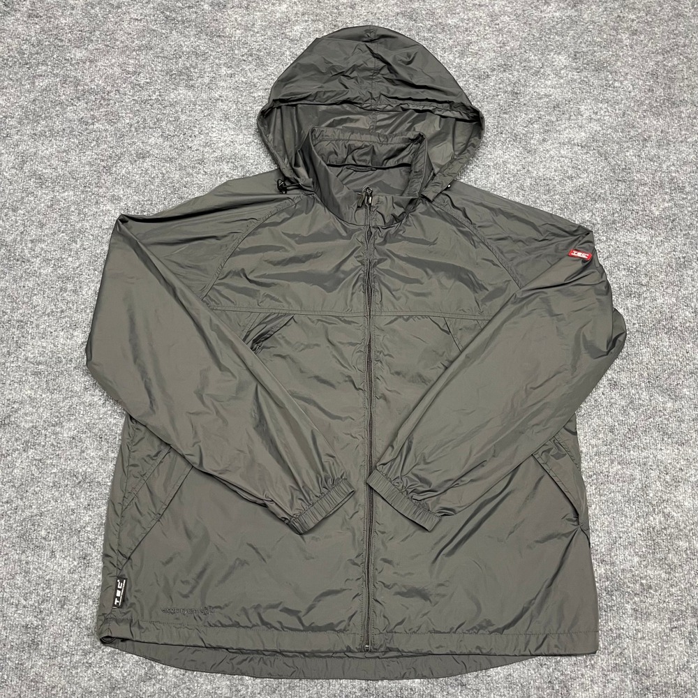 Scottevest Jacket Mens 2XL XXL Grey TEC Ripstop Windbreaker Hooded Multi-Pocket
